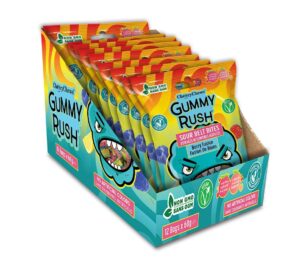 Gummy Rush Sour Belt Bites Berry Fusion 2.11oz 12ct